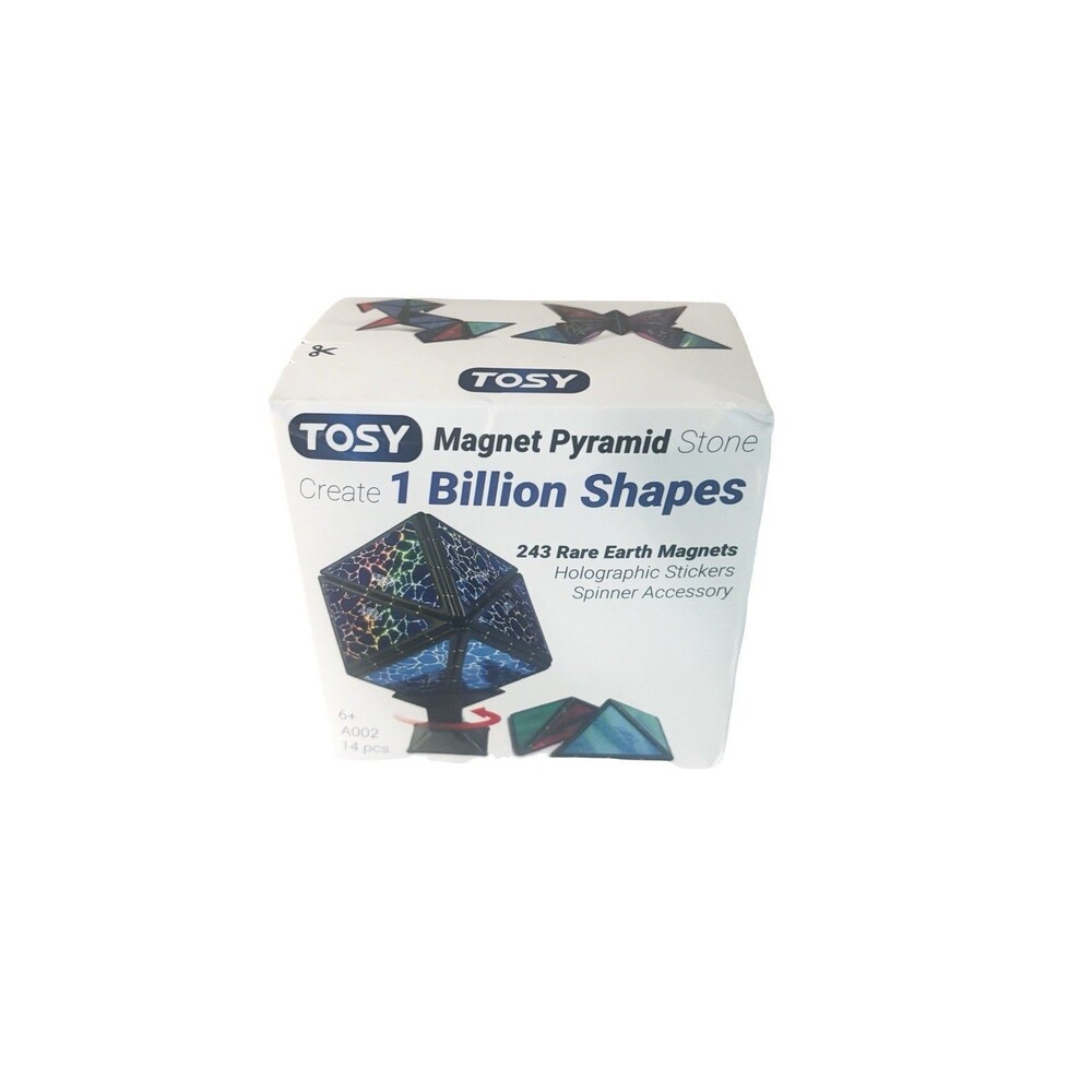 TOSY Magnet Pyramid Stone - 1 Cube Transforms into 1 Billion Shapes, 243 Magnets